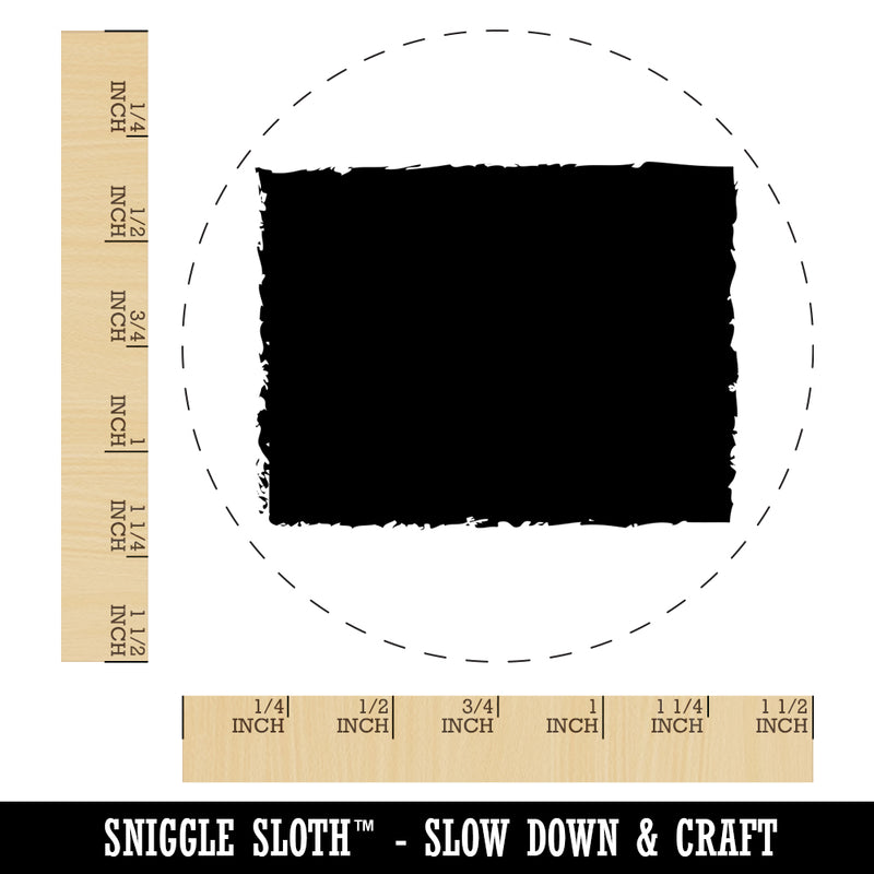 Sketchy Solid Rectangle Self-Inking Rubber Stamp for Stamping Crafting Planners