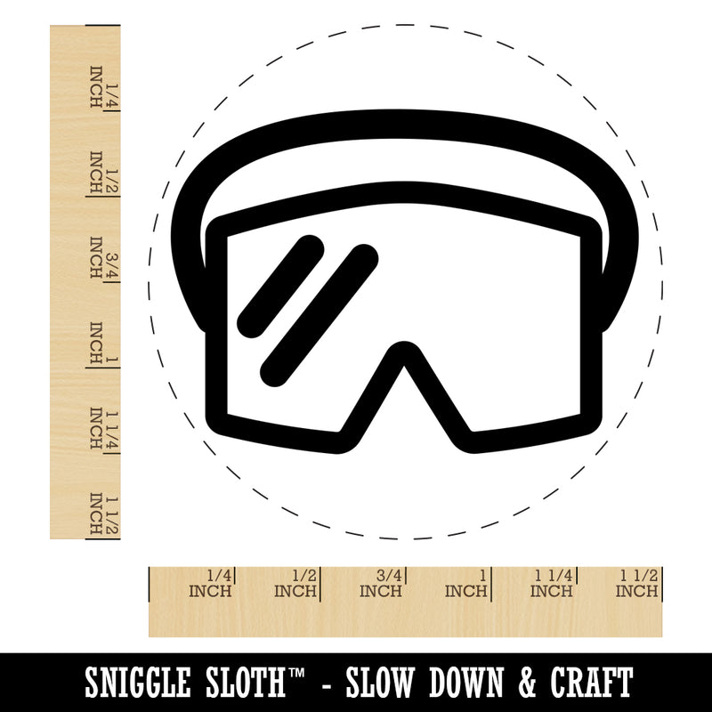Skiing Mask Self-Inking Rubber Stamp for Stamping Crafting Planners