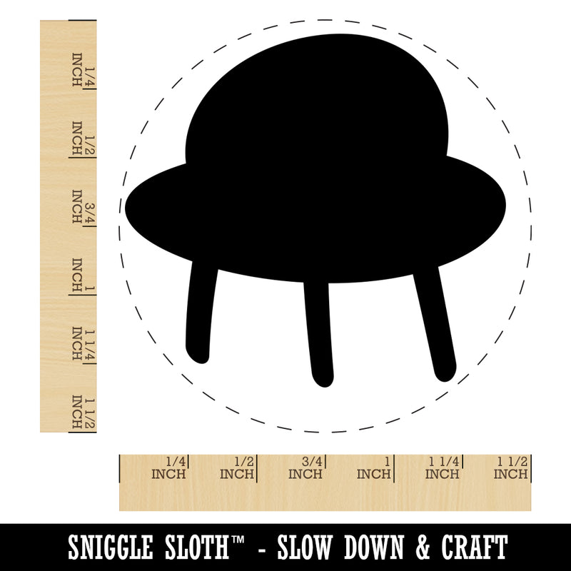 Space Ship UFO Solid Self-Inking Rubber Stamp for Stamping Crafting Planners