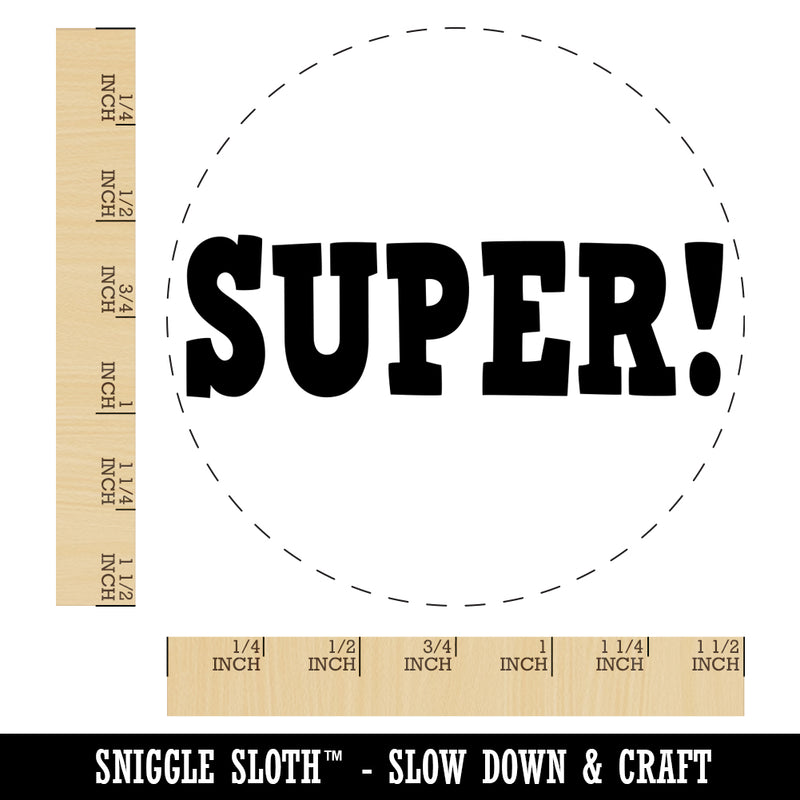 Super Fun Text Teacher School Self-Inking Rubber Stamp for Stamping Crafting Planners