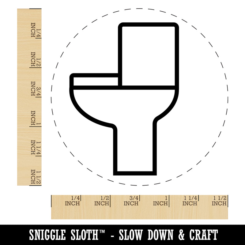 Toilet Symbol Outline Self-Inking Rubber Stamp for Stamping Crafting Planners