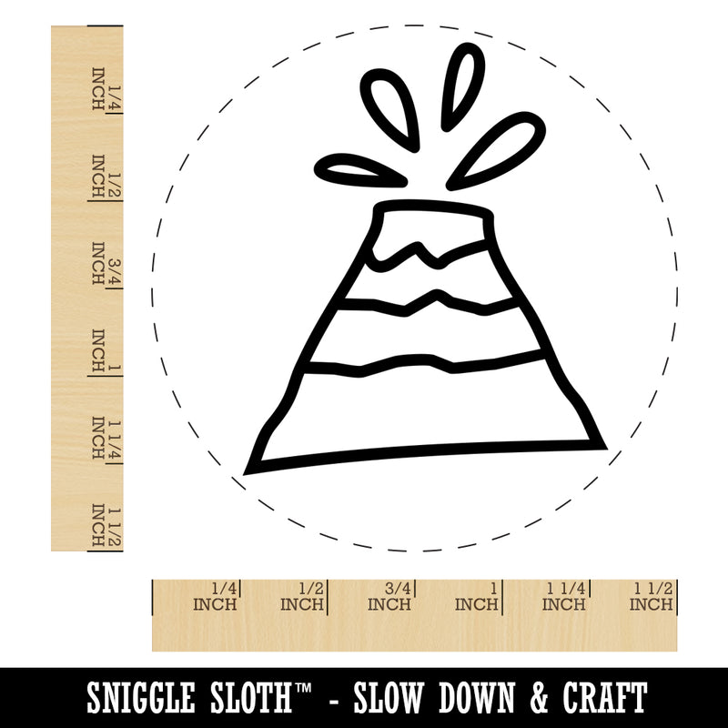 Volcano Doodle Self-Inking Rubber Stamp for Stamping Crafting Planners