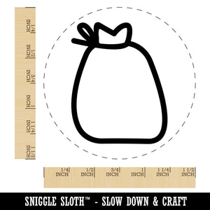 Bag with Tie Outline Self-Inking Rubber Stamp for Stamping Crafting Planners