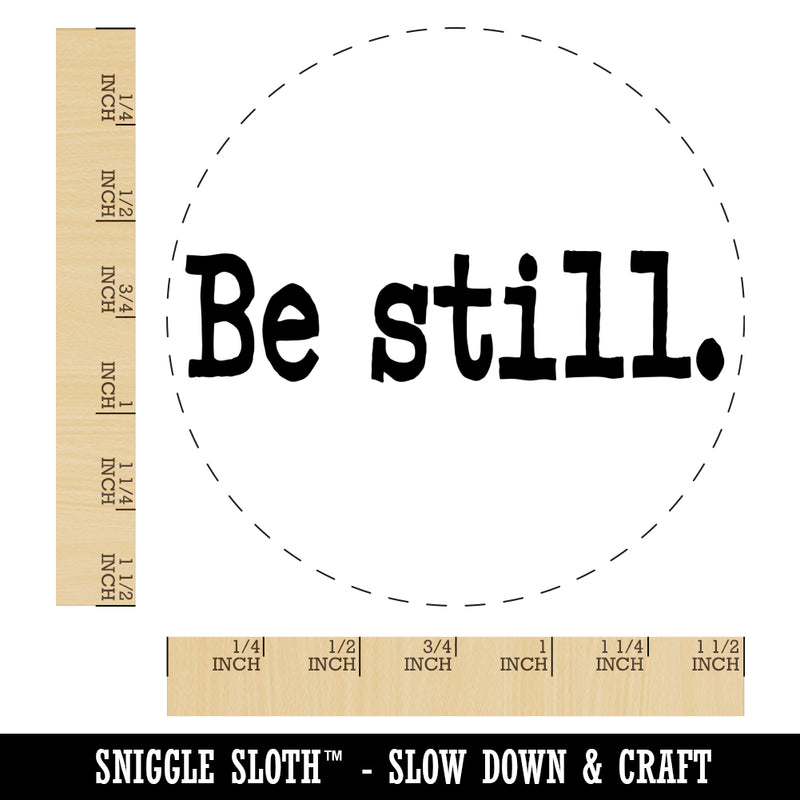 Be Still Inspirational Spiritual Text Self-Inking Rubber Stamp for Stamping Crafting Planners