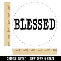 Blessed Text Self-Inking Rubber Stamp for Stamping Crafting Planners