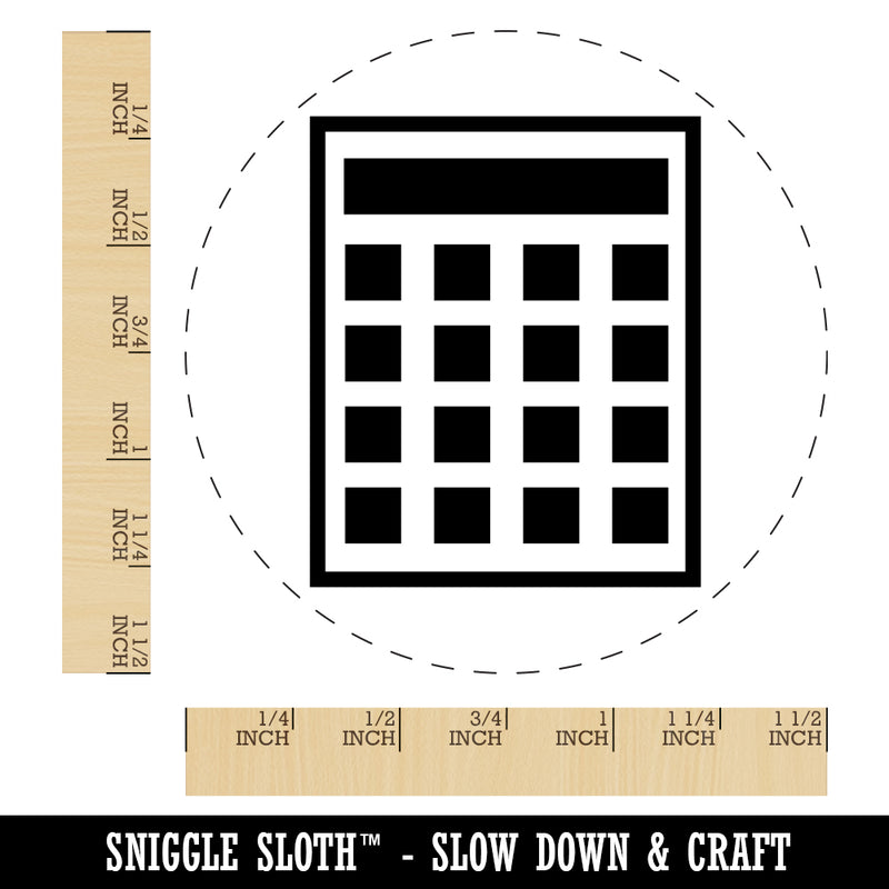 Calculator Icon Self-Inking Rubber Stamp for Stamping Crafting Planners