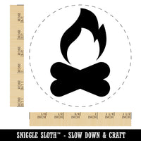 Campfire Fire Symbol Self-Inking Rubber Stamp for Stamping Crafting Planners