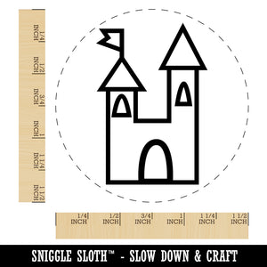 Castle Fairytale Self-Inking Rubber Stamp for Stamping Crafting Planners