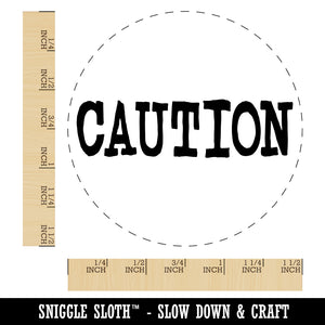 Caution Fun Text Self-Inking Rubber Stamp for Stamping Crafting Planners