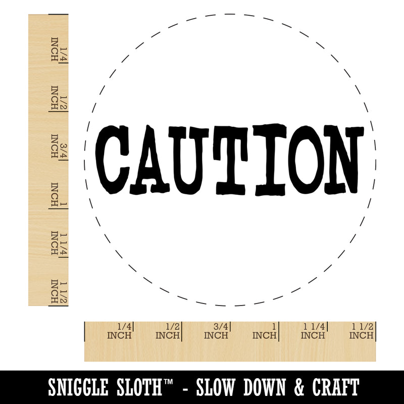 Caution Fun Text Self-Inking Rubber Stamp for Stamping Crafting Planners