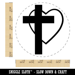 Cross and Heart Love Christian Self-Inking Rubber Stamp for Stamping Crafting Planners