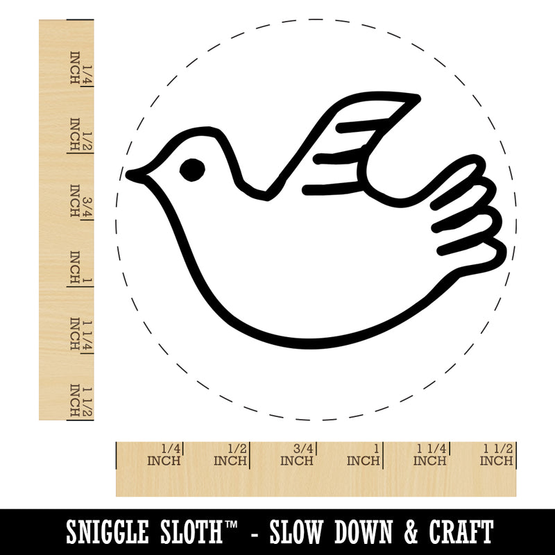 Darling Dove Sketch Self-Inking Rubber Stamp for Stamping Crafting Planners