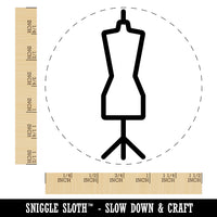 Dress Mannequin Form Sewing Self-Inking Rubber Stamp for Stamping Crafting Planners