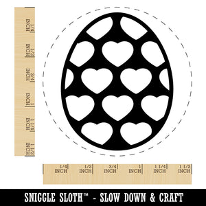 Egg with Hearts Self-Inking Rubber Stamp for Stamping Crafting Planners