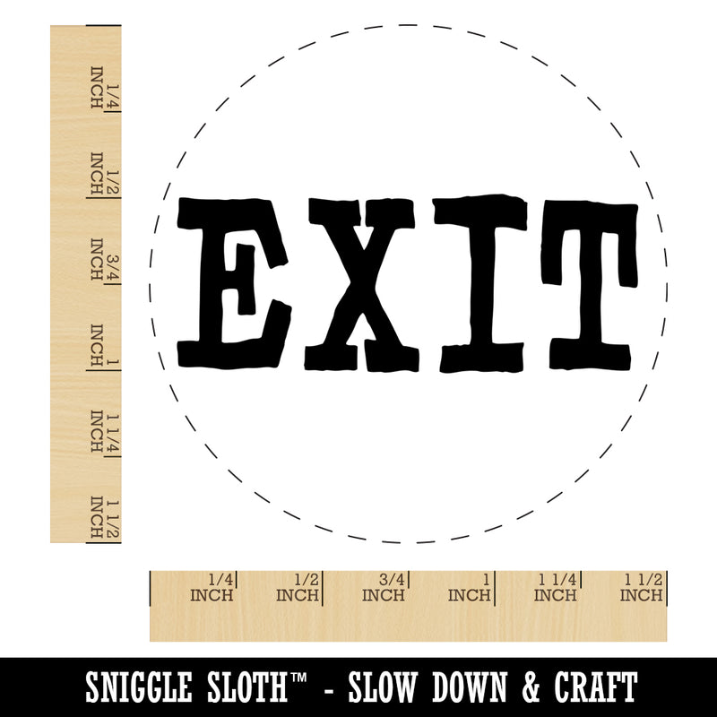 Exit Fun Text Self-Inking Rubber Stamp for Stamping Crafting Planners