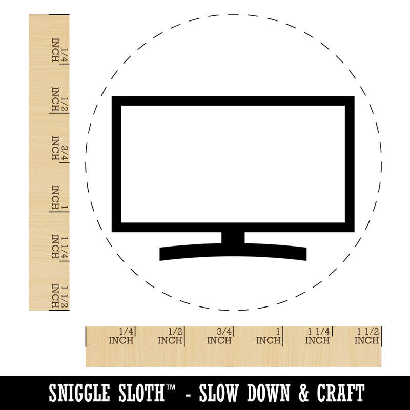 Flat Screen TV Self-Inking Rubber Stamp for Stamping Crafting Planners