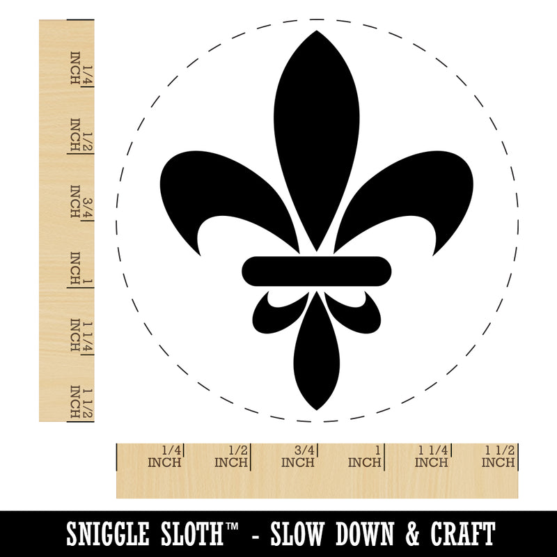 Fleur De Lis French Mardi Gras Elegant Self-Inking Rubber Stamp for Stamping Crafting Planners