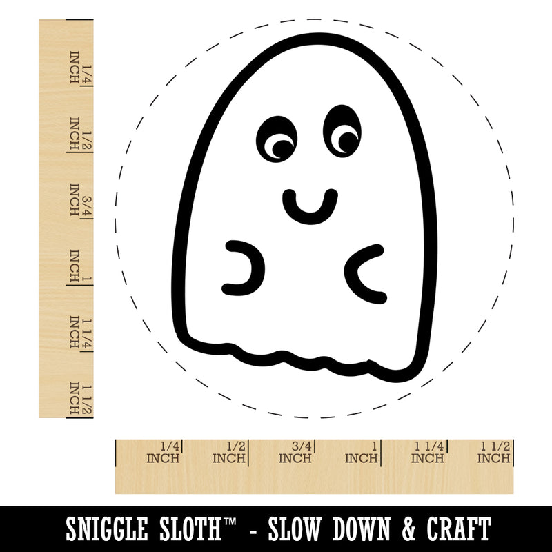 Fun Ghost Halloween Self-Inking Rubber Stamp for Stamping Crafting Planners