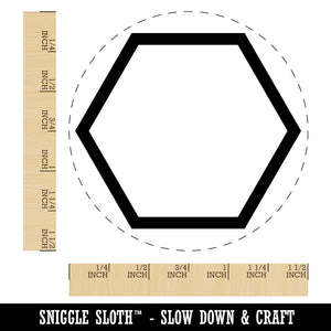 Hexagon Border Outline Self-Inking Rubber Stamp for Stamping Crafting Planners