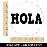 Hola Spanish Hi Hello Self-Inking Rubber Stamp for Stamping Crafting Planners