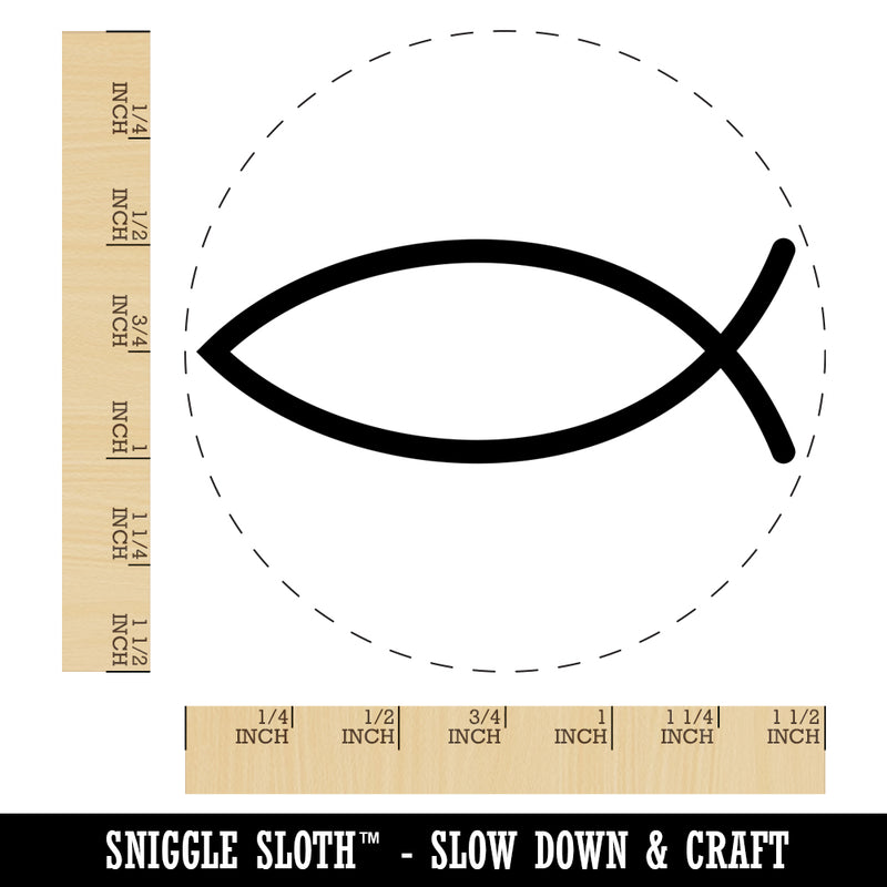 Ichthys Fish Christian Self-Inking Rubber Stamp for Stamping Crafting Planners