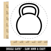 Kettlebell Weight Outline Self-Inking Rubber Stamp for Stamping Crafting Planners