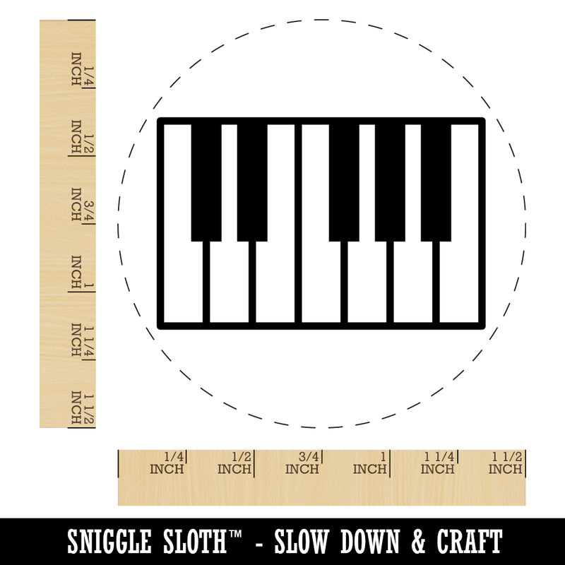 Piano Keys Octave Self-Inking Rubber Stamp for Stamping Crafting Planners