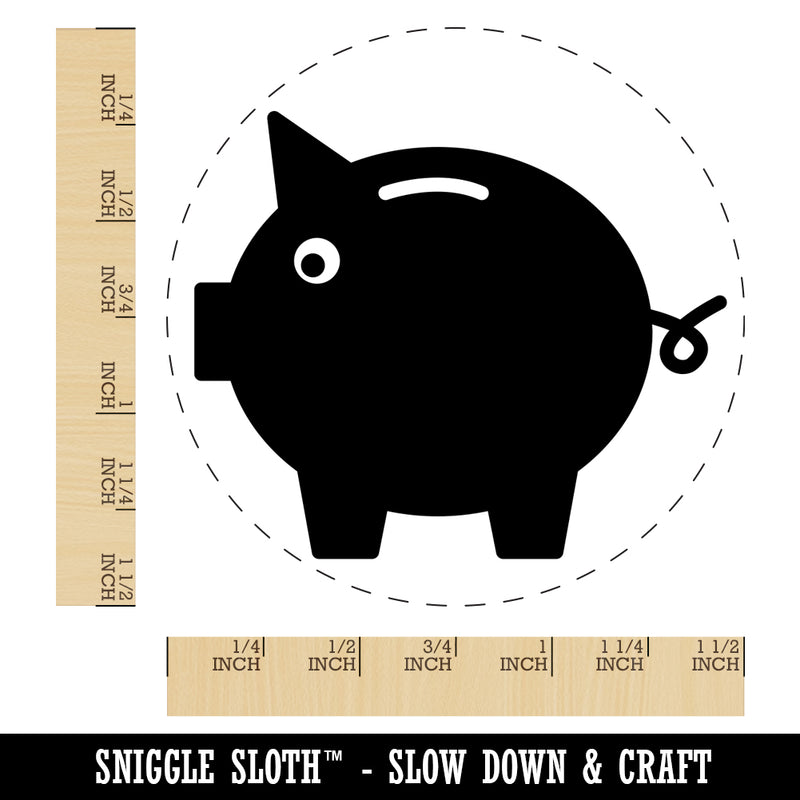 Piggy Bank Solid Self-Inking Rubber Stamp for Stamping Crafting Planners