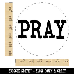 Pray Fun Text Self-Inking Rubber Stamp for Stamping Crafting Planners