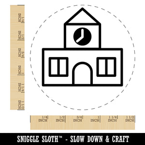 School Building Icon Self-Inking Rubber Stamp for Stamping Crafting Planners