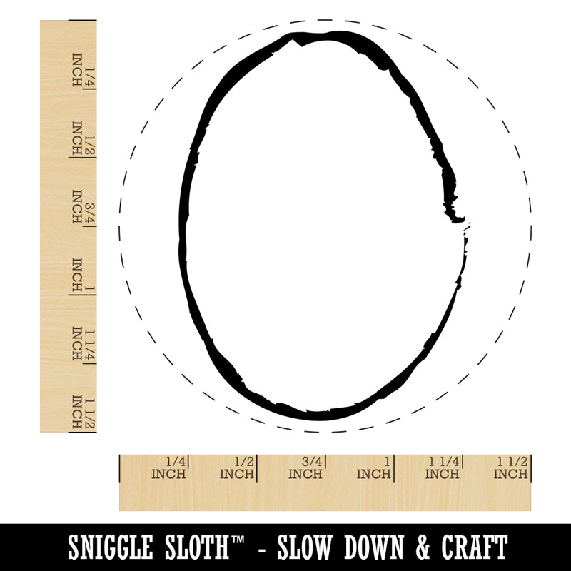 Sketchy Oval Border Outline Self-Inking Rubber Stamp for Stamping Crafting Planners