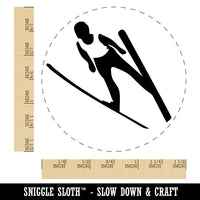 Ski Jumping Jumper Self-Inking Rubber Stamp for Stamping Crafting Planners