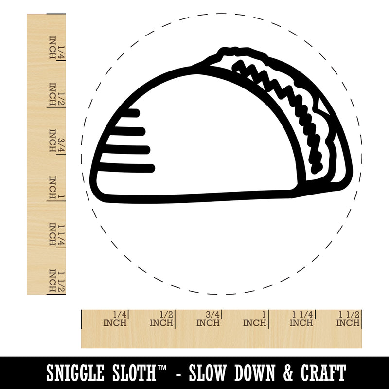 Taco Doodle Self-Inking Rubber Stamp for Stamping Crafting Planners