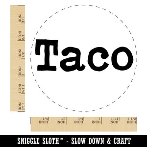 Taco Fun Text Self-Inking Rubber Stamp for Stamping Crafting Planners