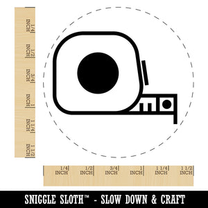 Tape Measure Construction Icon Self-Inking Rubber Stamp for Stamping Crafting Planners