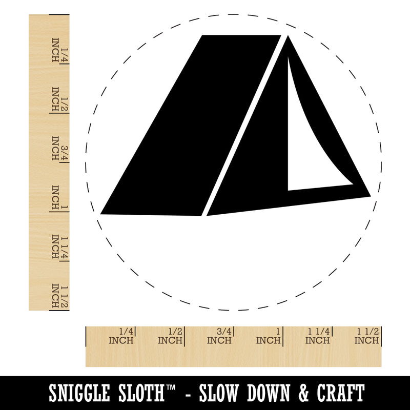 Tent Camping Self-Inking Rubber Stamp for Stamping Crafting Planners