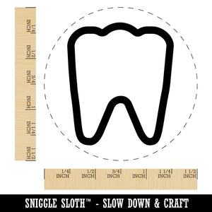 Tooth Outline Self-Inking Rubber Stamp for Stamping Crafting Planners