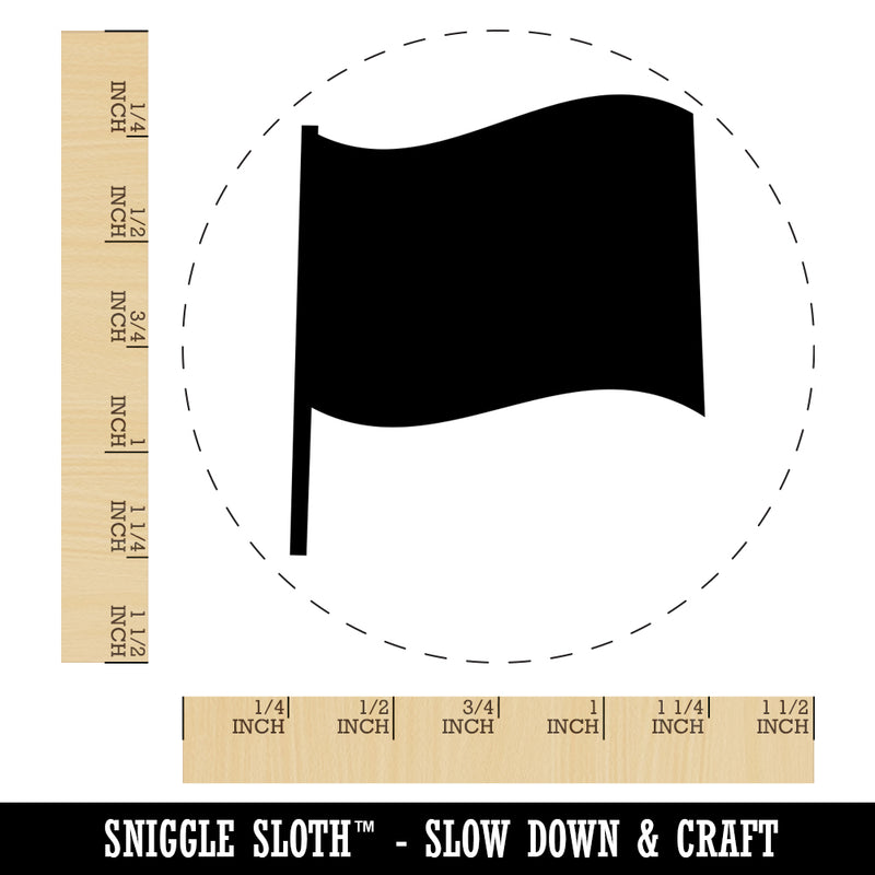 Waving Flag Solid Self-Inking Rubber Stamp for Stamping Crafting Planners