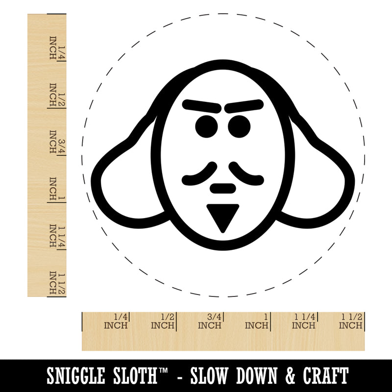 William Shakespeare Theater Doodle Self-Inking Rubber Stamp for Stamping Crafting Planners