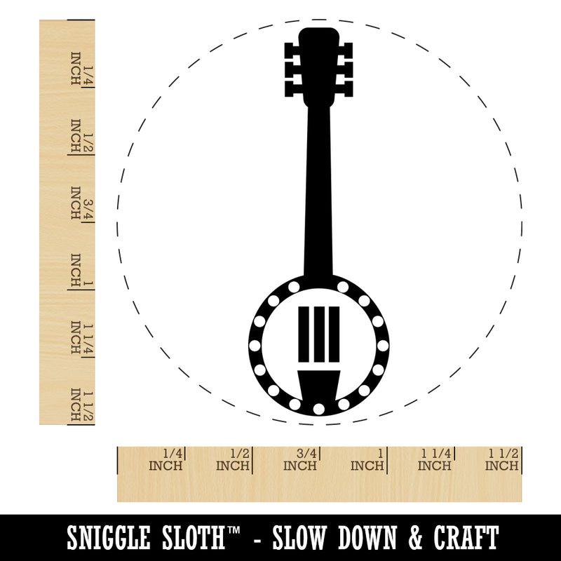 Banjo Music Self-Inking Rubber Stamp for Stamping Crafting Planners