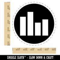Bar Graph Icon in Circle Self-Inking Rubber Stamp for Stamping Crafting Planners