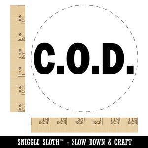 C.O.D. Text Self-Inking Rubber Stamp for Stamping Crafting Planners