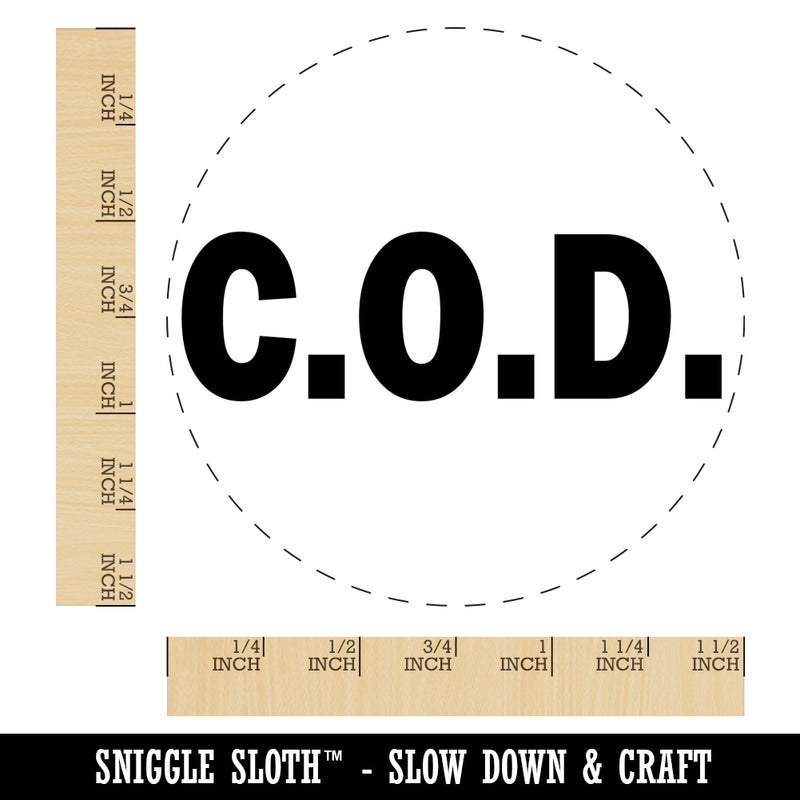 C.O.D. Text Self-Inking Rubber Stamp for Stamping Crafting Planners