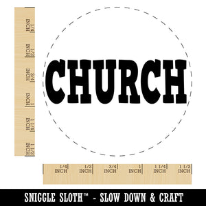 Church Fun Text Self-Inking Rubber Stamp for Stamping Crafting Planners