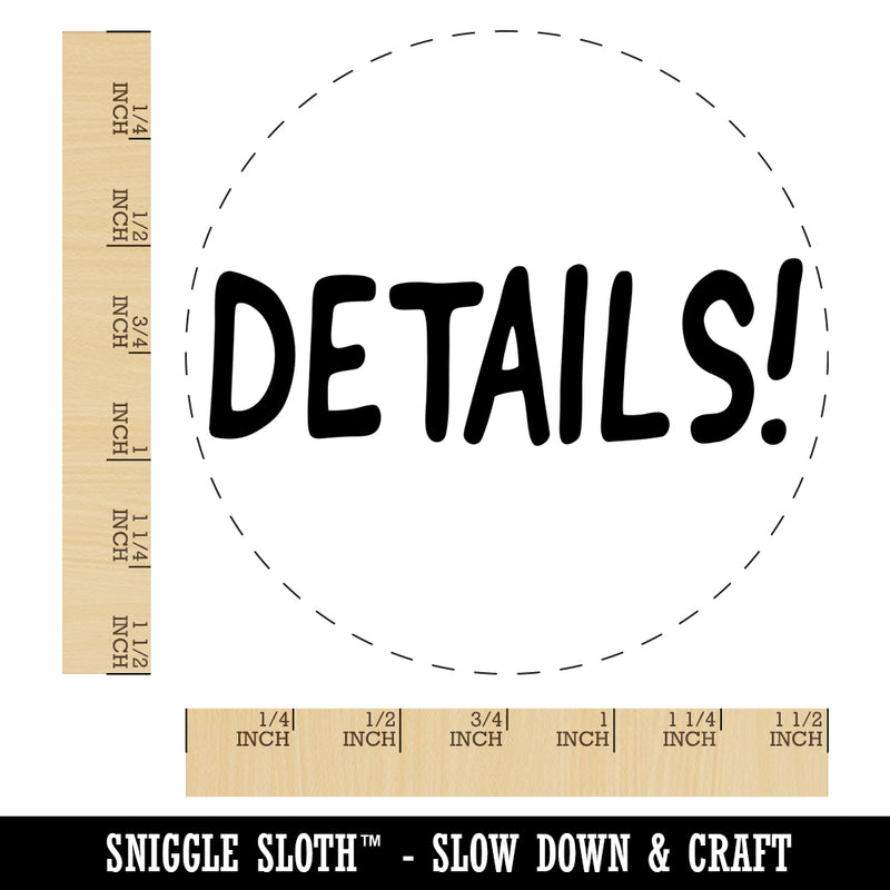 Details Text Self-Inking Rubber Stamp for Stamping Crafting Planners