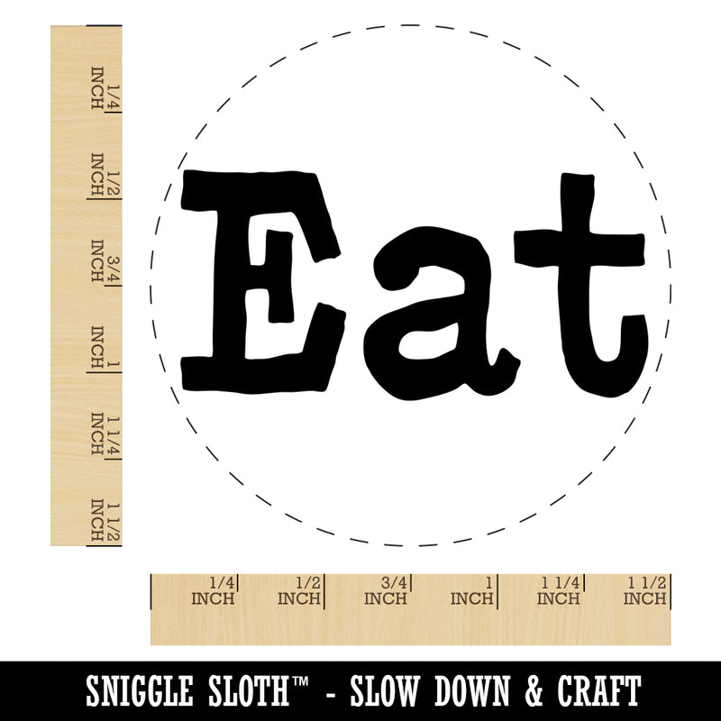 Eat Fun Text Self-Inking Rubber Stamp for Stamping Crafting Planners