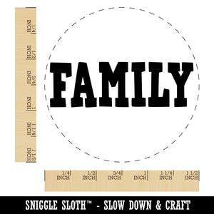 Family Fun Text Self-Inking Rubber Stamp for Stamping Crafting Planners