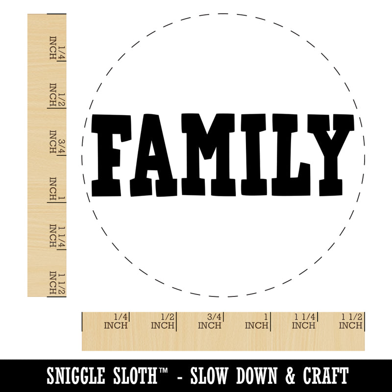 Family Fun Text Self-Inking Rubber Stamp for Stamping Crafting Planners