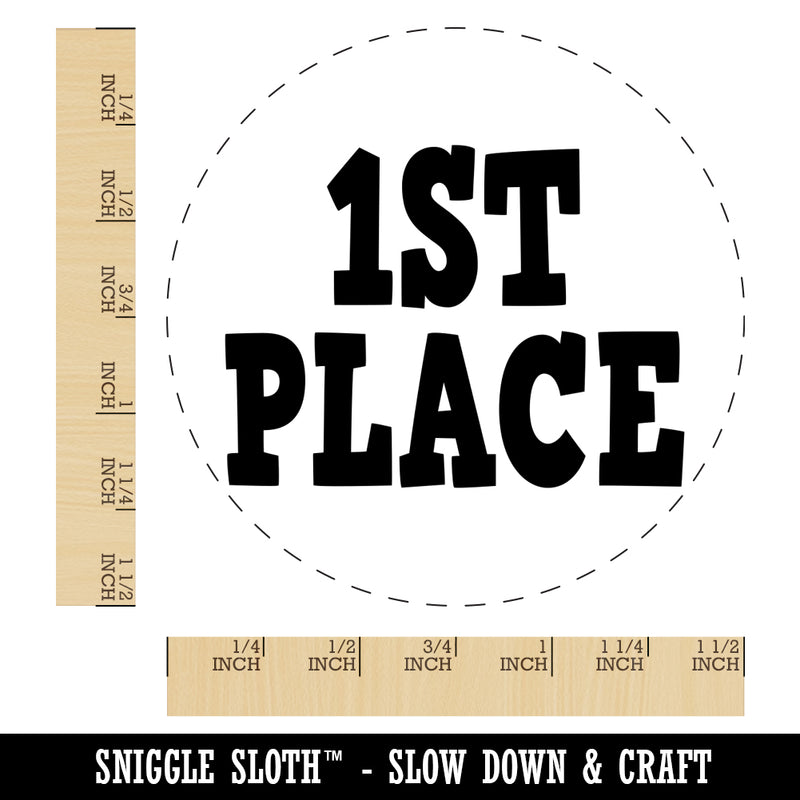 First Place Fun Text Self-Inking Rubber Stamp for Stamping Crafting Planners