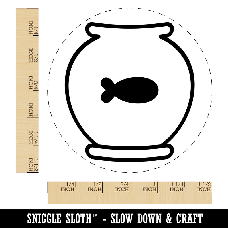 Fish Bowl Self-Inking Rubber Stamp for Stamping Crafting Planners